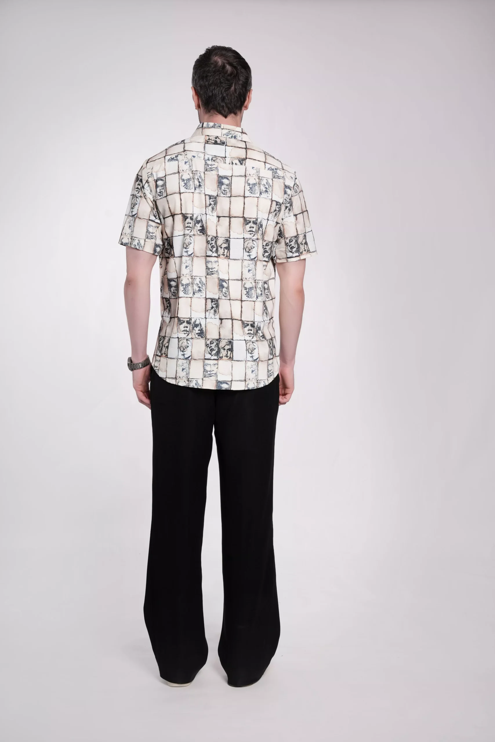 Brewed Potrait Multicolor Coffee & Brown Stretch Fabric - Image 4