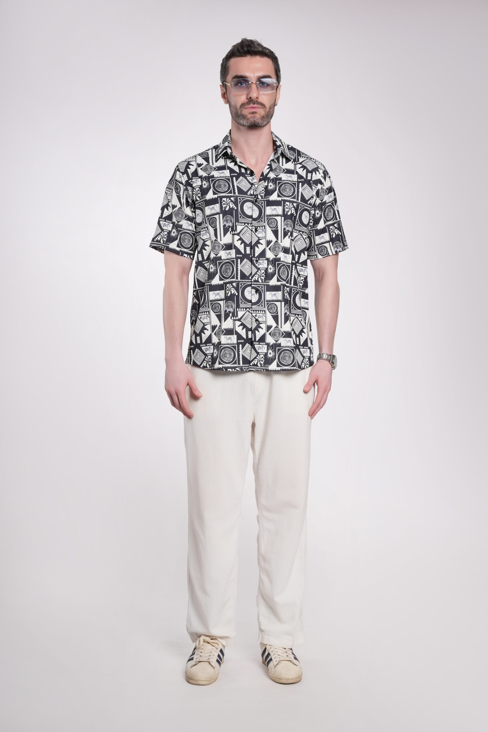 Zebra Geometry Men's Black & White - Image 4