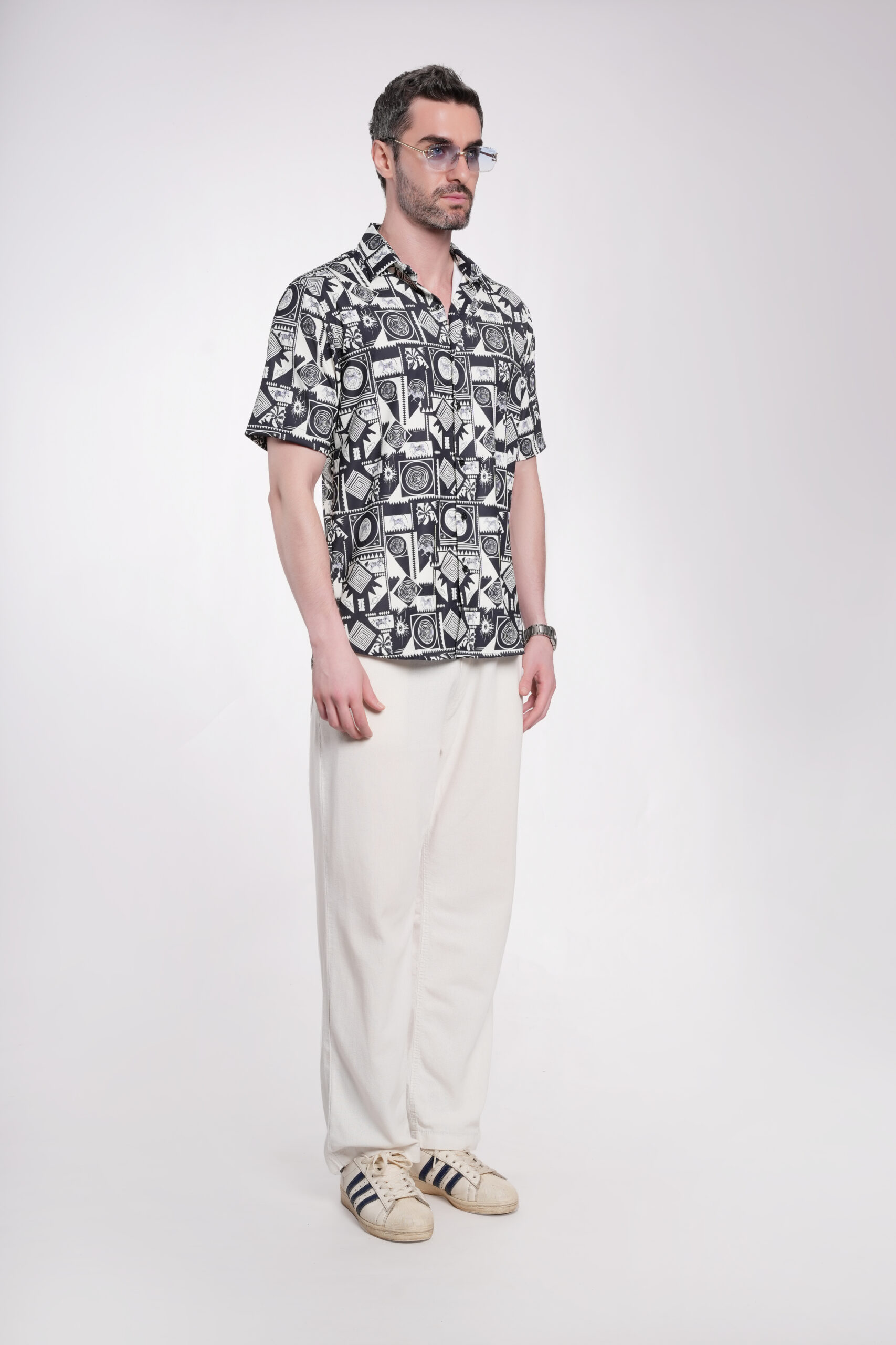 Zebra Geometry Men's Black & White - Image 6