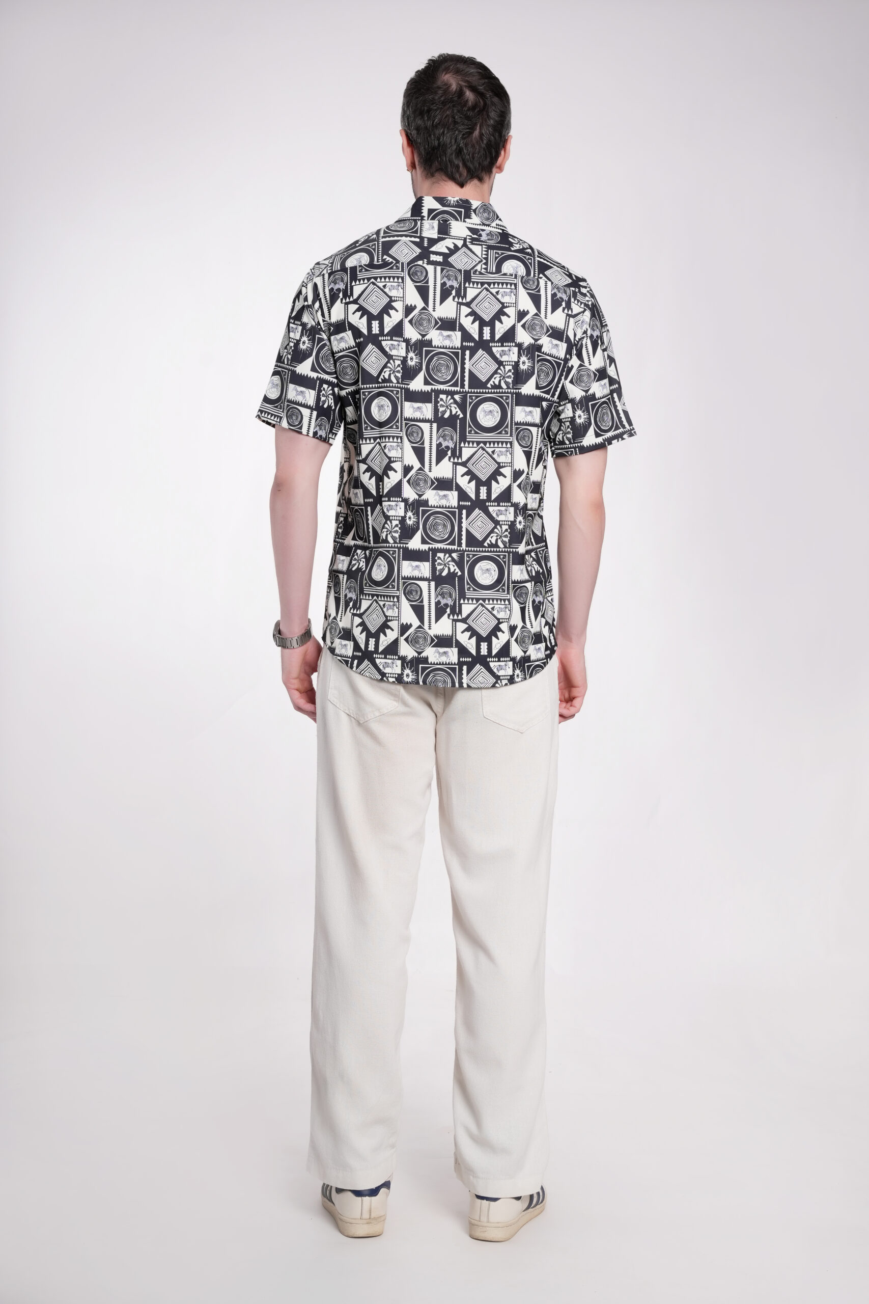 Zebra Geometry Men's Black & White - Image 7