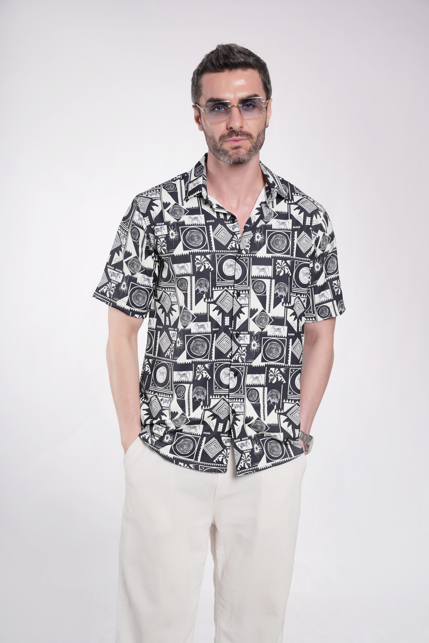 Zebra Geometry Men's Black & White